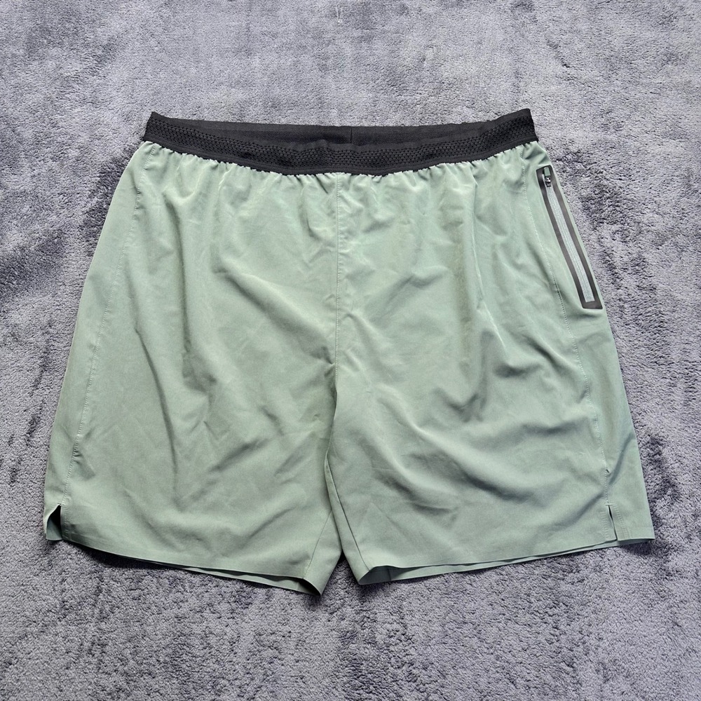 Training Gym Shorts Mens XL Sage Green 7 Inch Inseam Gym Run Performance